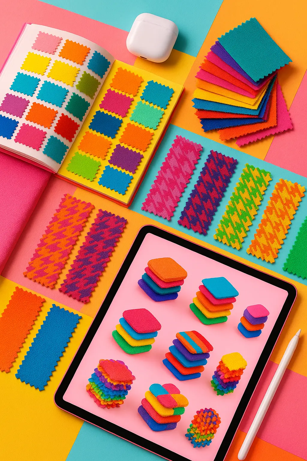Mostres de teixits colorits